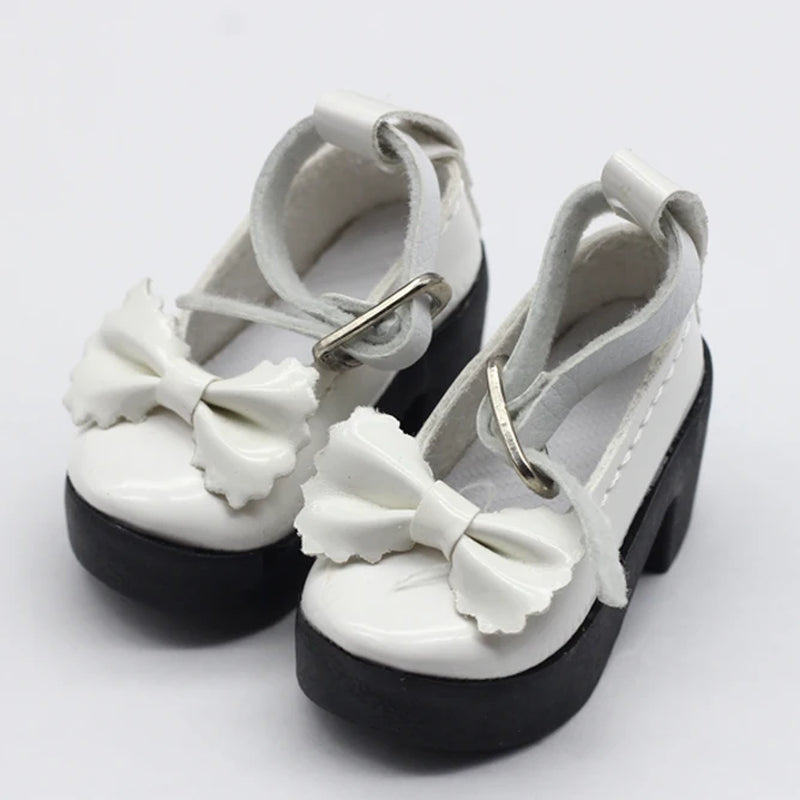 1 Pair 1/4 BJD Pu Leather Doll Shoes for Little 16 Inches Sharon Doll Clothing Accessories Toys 6.3*2.5Cm