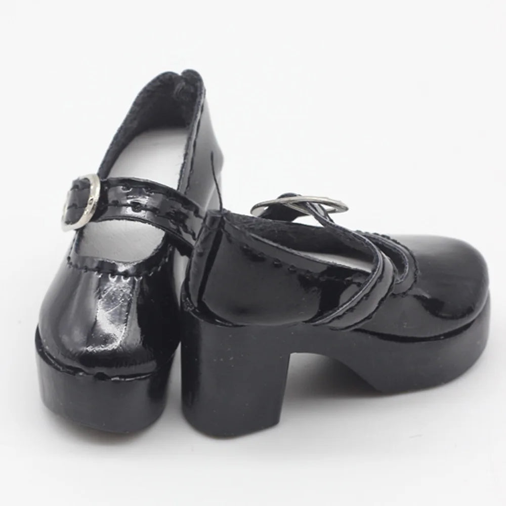 1 Pair 1/4 BJD Pu Leather Doll Shoes for Little 16 Inches Sharon Doll Clothing Accessories Toys 6.3*2.5Cm