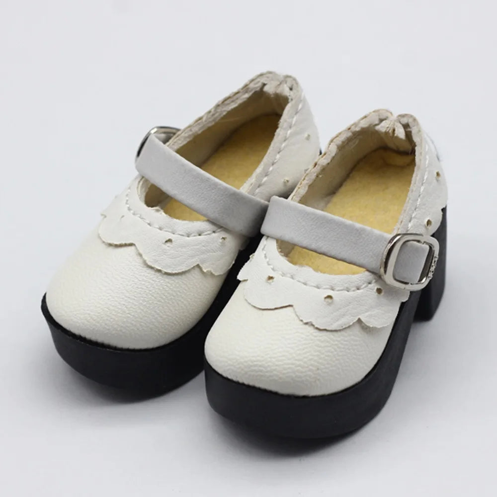 1 Pair 1/4 BJD Pu Leather Doll Shoes for Little 16 Inches Sharon Doll Clothing Accessories Toys 6.3*2.5Cm