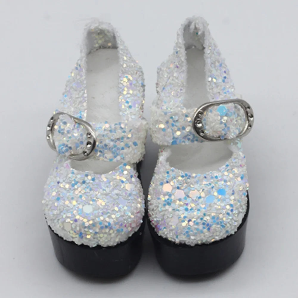 1 Pair 1/4 BJD Pu Leather Doll Shoes for Little 16 Inches Sharon Doll Clothing Accessories Toys 6.3*2.5Cm