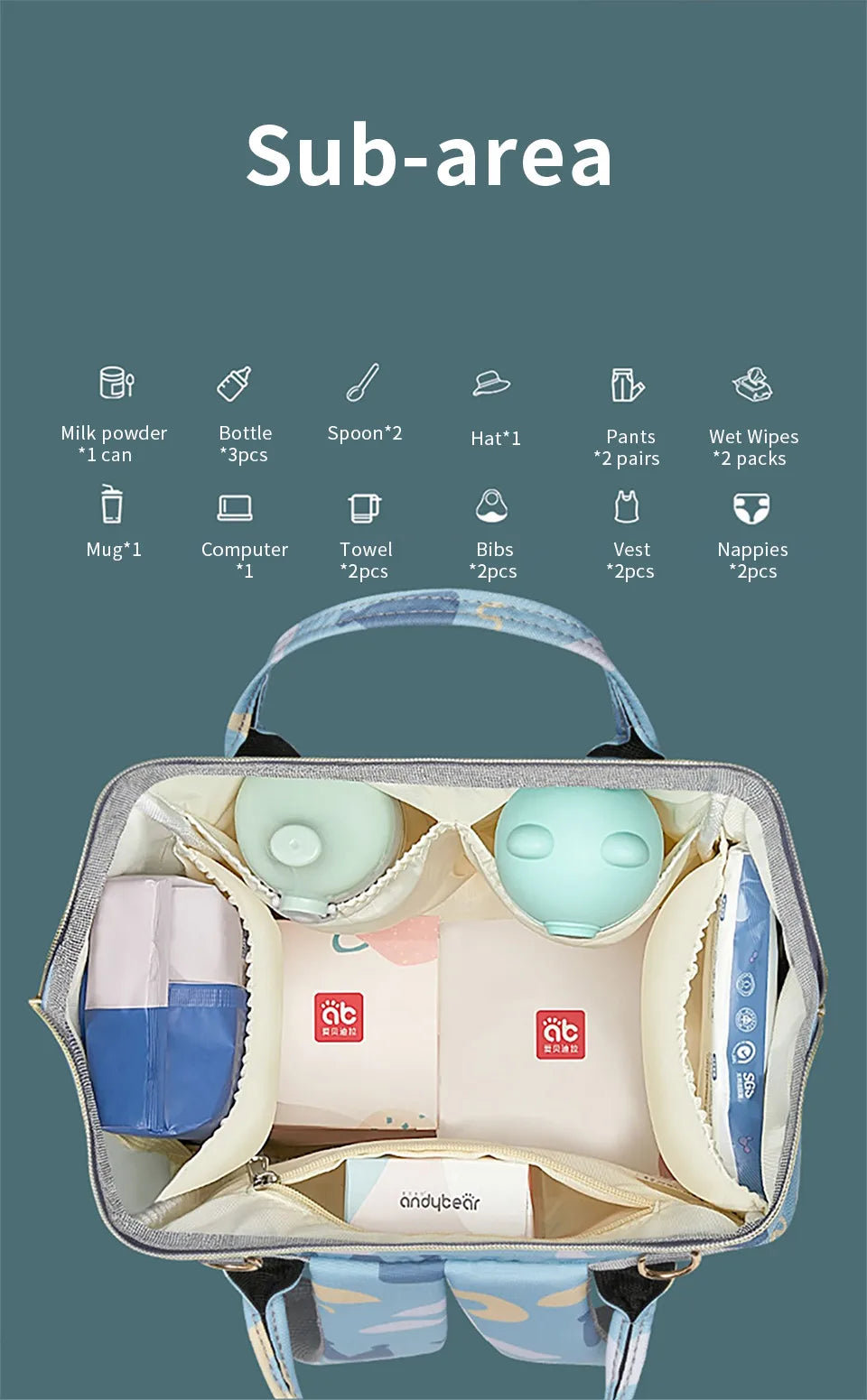 Large-Capacity Diaper Backpack