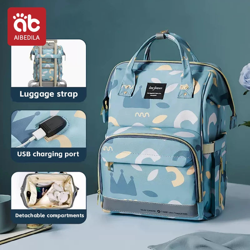Large-Capacity Diaper Backpack