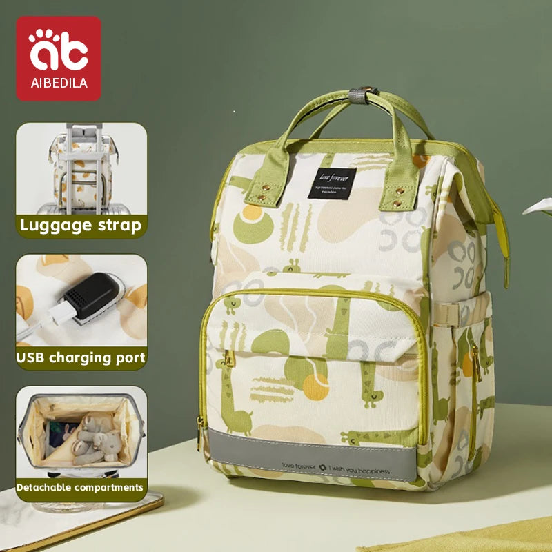 Large-Capacity Diaper Backpack