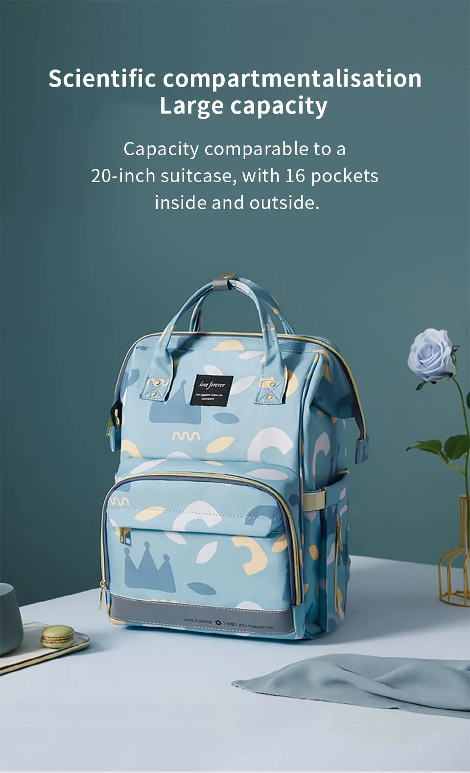 Large-Capacity Diaper Backpack