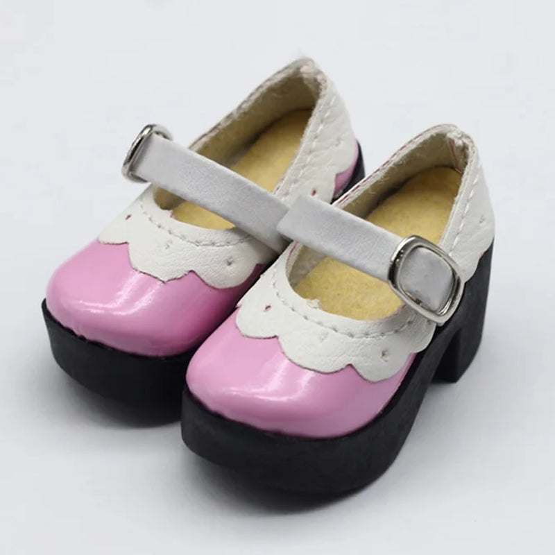 1 Pair 1/4 BJD Pu Leather Doll Shoes for Little 16 Inches Sharon Doll Clothing Accessories Toys 6.3*2.5Cm