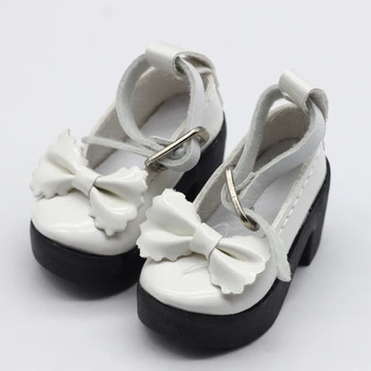 1 Pair 1/4 BJD Pu Leather Doll Shoes for Little 16 Inches Sharon Doll Clothing Accessories Toys 6.3*2.5Cm
