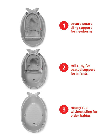 Infant Bath Tub 3-Stage Grow with Baby Smart Sling 