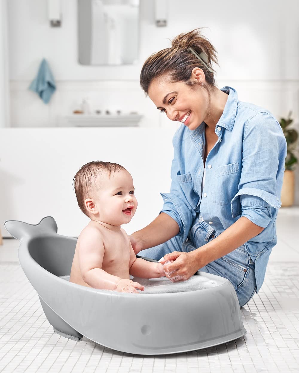Infant Bath Tub 3-Stage Grow with Baby Smart Sling 