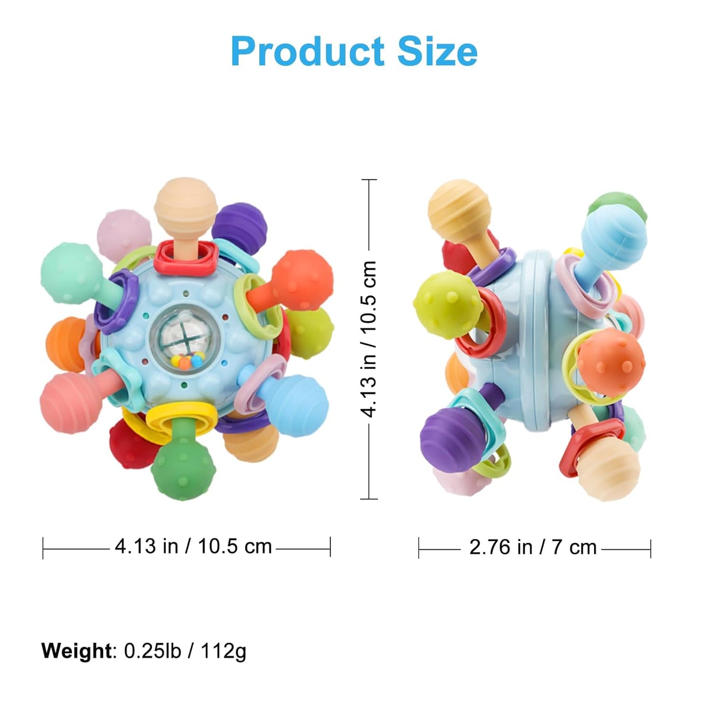 Sensory Teething Toys for Babies 0-18 Months