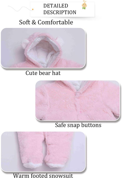 Unisex Baby Winter Coats Cute Newborn Infant Jumpsuit Snowsuit Bodysuits Registry for Baby Essentials Stuff
