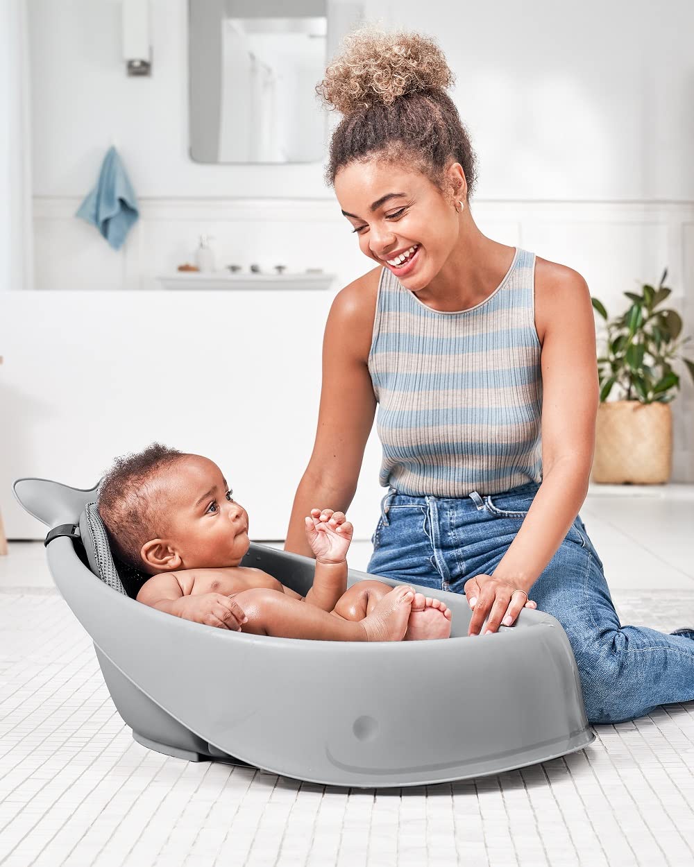 Infant Bath Tub 3-Stage Grow with Baby Smart Sling 