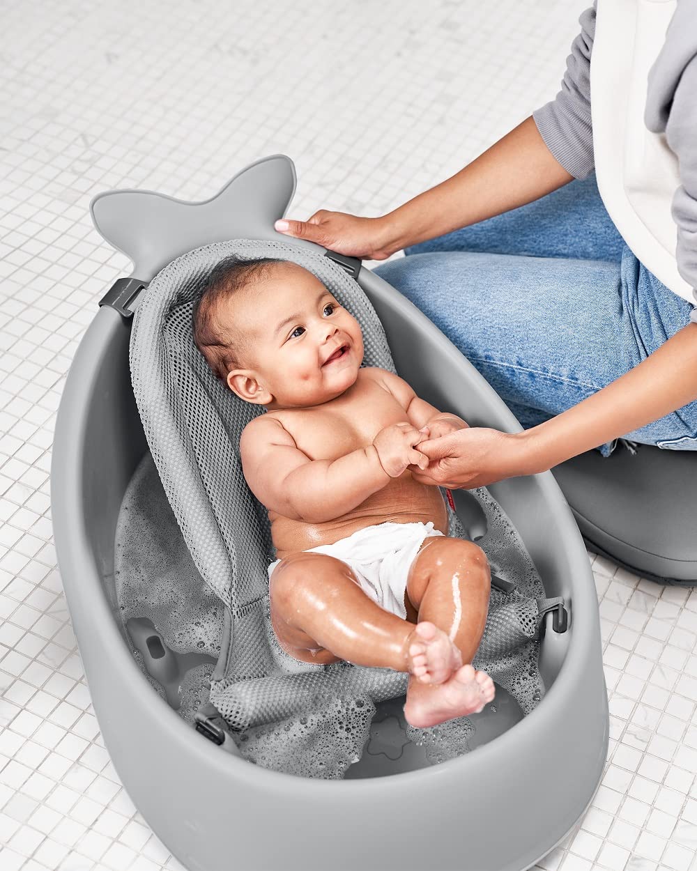 Infant Bath Tub 3-Stage Grow with Baby Smart Sling 