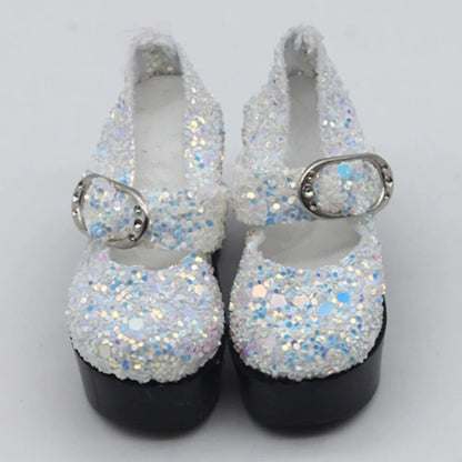 1 Pair 1/4 BJD Pu Leather Doll Shoes for Little 16 Inches Sharon Doll Clothing Accessories Toys 6.3*2.5Cm