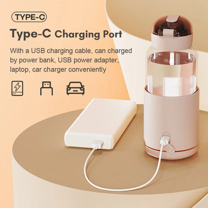 Portable Ultra Fast Bottle Warmer - USB Rechargeable with Control & Display