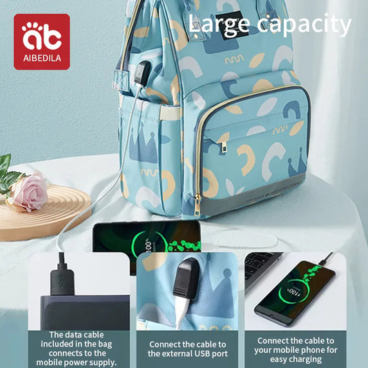 Large-Capacity Diaper Backpack