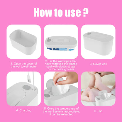 Adjustable Temp Wipe Warmer w/ Nightlight