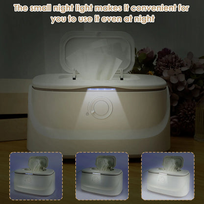 Adjustable Temp Wipe Warmer w/ Nightlight