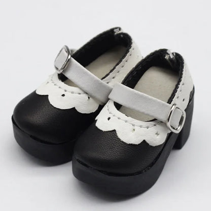 1 Pair 1/4 BJD Pu Leather Doll Shoes for Little 16 Inches Sharon Doll Clothing Accessories Toys 6.3*2.5Cm