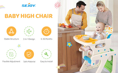3-in-1 Baby High Chair