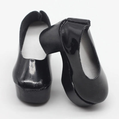 1 Pair 1/4 BJD Pu Leather Doll Shoes for Little 16 Inches Sharon Doll Clothing Accessories Toys 6.3*2.5Cm